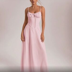 Baby pink maxi dress